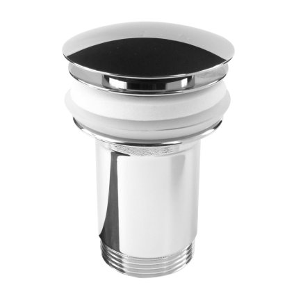 Mereo, priza de inchidere CLIC-CLAC, integral metal cu preaplin, crom. alamă, ø 5/4", rotund, MER-CH03