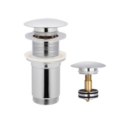 Mereo, Ieșire de închidere cu sită CLIC-CLAC ø 5/4" integral cromat fără preaplin, extracție, MER-CH04VS