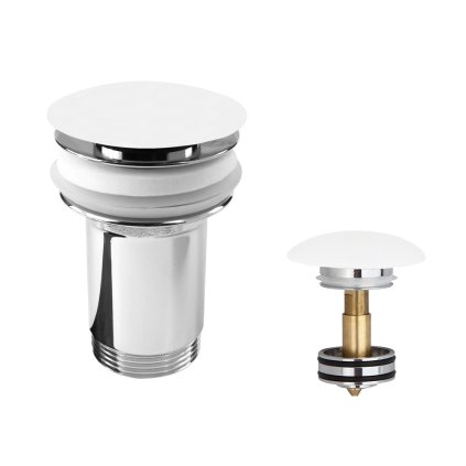 Mereo, Inchidere iesire cu sita, ceramica. sus CLIC-CLAC ø 5/4" complet cromat cu preaplin, extragere, MER-CH03VB