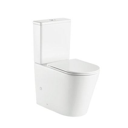 Mereo, WC combi, ridicat, deșeuri vario, cu glugă, Smart Flush RIMLESS, ceramică, incl. scaune, MER-VSD92T1