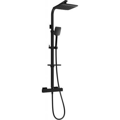 Mexen - Set de duș CQ62 cu baterie termostatică Cube, negru, 772506295-70