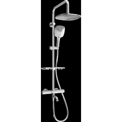 Mexen - Set de duș KT17 cu robinet termostatic pentru baie Kai, crom, 779001793-00