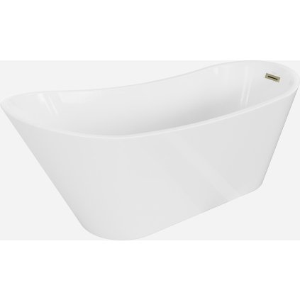 204828 3 mexen alta volne stojaca vana 170 x 75 cm zlata odtokova zatka a prepadovy otvor biela 52141707500