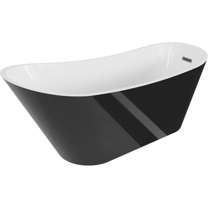 487199 mexen alta volne stojaca vana 170 x 75 cm biela cierna grafitovy matny bruseny prepad 52141707575 66