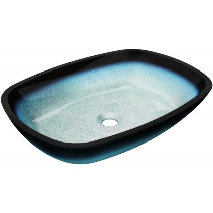 Mexen Araks, chiuveta blat din sticla 54 x 39,5 x 11 cm, albastru, 24155447