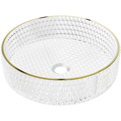 216366 1 mexen aura sklenene umyvadlo na dosku 39 x 39 cm cira zlata 24013905