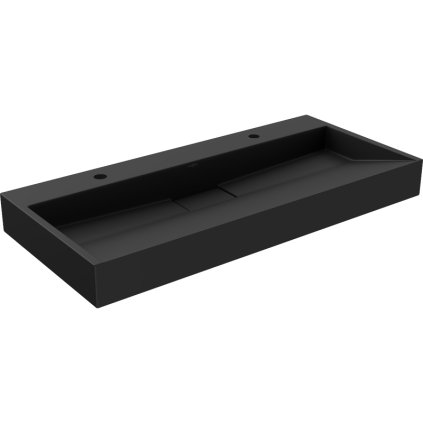 Mexen Ava, chiuvetă peste conglomerat 2/O 100 x 46 cm, negru mat, 23011072
