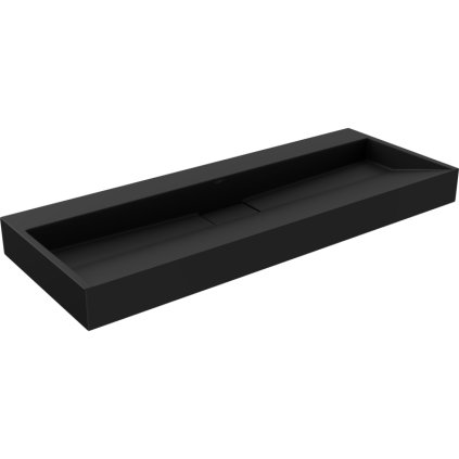 Mexen Ava, chiuveta blat din conglomerat B/O 120 x 46 cm, negru mat, 23011270