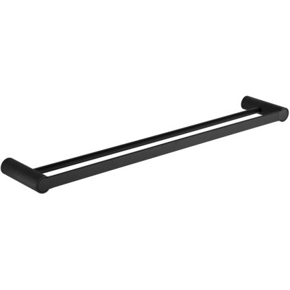 Mexen Base, suport pentru prosoape pe 2 rânduri, negru mat, 7088225-70