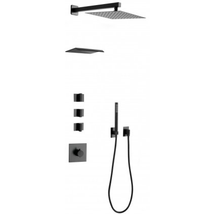 Mexen Boka, set de duș ascuns, negru mat, 7603-03-70