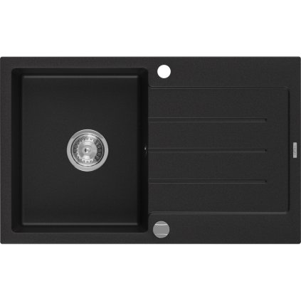 Mexen Bruno, chiuveta granit 795x495x200 mm, 1 camera, negru, 6513791010-77