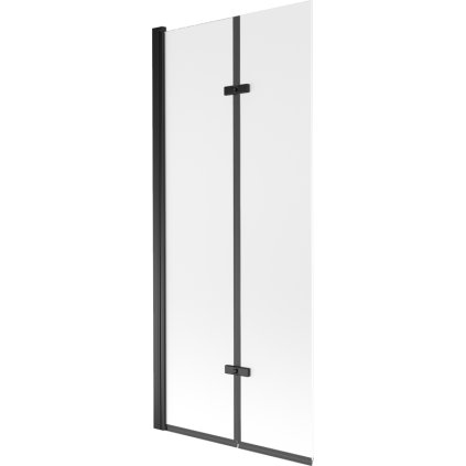 Mexen Castor, paravan de baie cu 2 aripi 80 x 150 cm, sticlă mată 6 mm, profil negru, 892-080-002-70-30