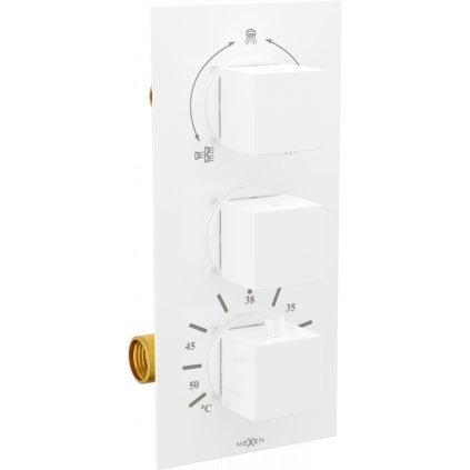 Mexen CUBE - baterie de duș ascunsă cu 3 ieșiri, alb, 77503-20