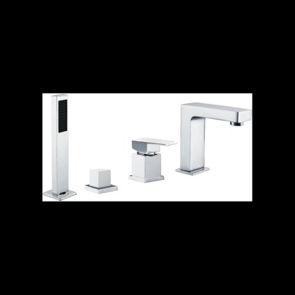 Mexen CUBE - baterie pentru cada cu 4 orificii, crom, 72932-00