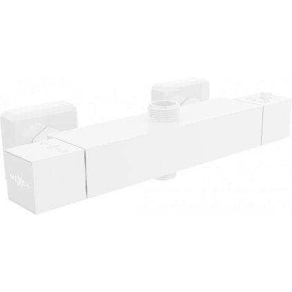 Baterie termostatica Mexen CUBE cu racord superior, alb, 77250-20
