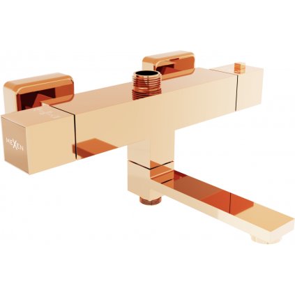Baterie termostatică pentru baie/duș Mexen CUBE, auriu roz, 77910-60