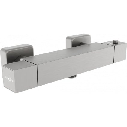 Mexen Cube, baterie termostatică de duș cu racord inferior de duș de 1/2 inch, grafit, 77200-66