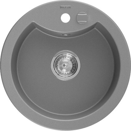 Mexen Diego - chiuveta granit 48,8x48,8cm, 1 camera, gri, 6512481000-71