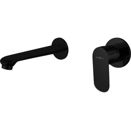 Mexen DOX - Baterie de lavoar ascuns, cu două orificii, complet, negru, 75215-70