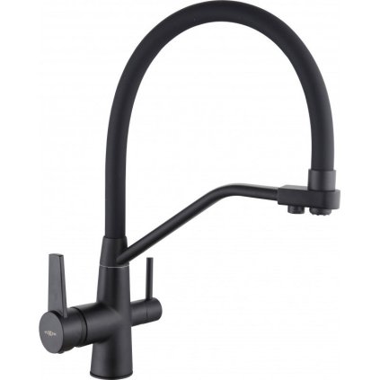 Mexen Duo, baterie pentru chiuvetă înaltă, negru mat, 671701-70