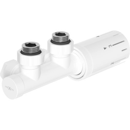 Mexen Duplex G05, set termostatic unghiular, DN50, alb, W907-958-20