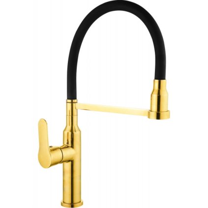 Mexen Edna - Baterie/chiuvetă înaltă, negru-aurie, 672900-57
