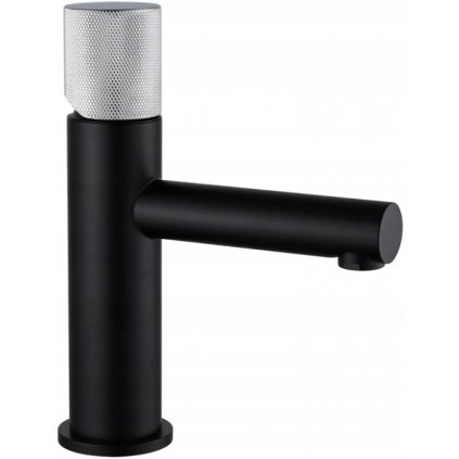 Mexen ELBA ONE - baterie pentru chiuvetă cu comenzi de design, negru-crom, 74101-77