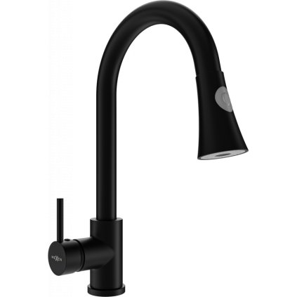 Mexen Elia, baterie chiuveta inalta h-380, negru mat, 670101-70