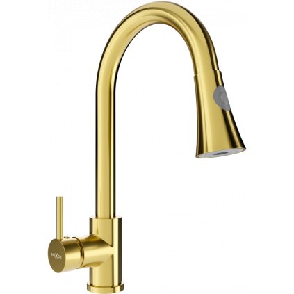 Mexen Elia, baterie chiuveta inalta h-380, auriu lucios, 670101-50