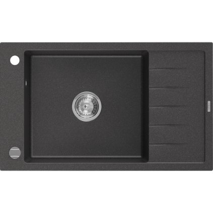 Mexen Elias - chiuveta granit 79,5x48,0cm, 1 camera, pete negre, 6511791005-76