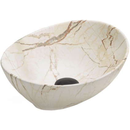 Mexen Elza, chiuveta blat 40,5x33x14 cm, imitatie piatra-bej, 21014095