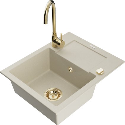 234282 mexen enzo granitovy drez 576x465x174 mm 1 komorovy zlata bateria telma bezova 6506 69 670200 50