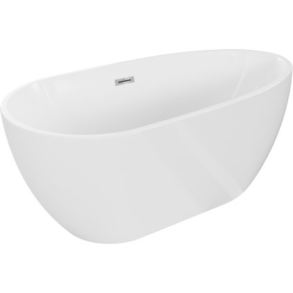 Mexen Eos, cadă de sine stătătoare 150 x 75 cm, alb, preaplin cromat, 52471507500-01