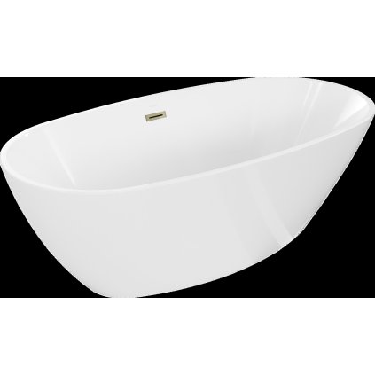 204618 mexen eris volne stojaca vana 170 x 85 cm zlata odtokova zatka a prepadovy otvor biela 53441708500 g
