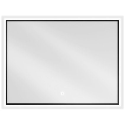 Mexen Erma, oglinda baie LED cu iluminare din spate si rama neagra 80x60 cm, 6000K, anti-aburire, 9814-080-060-611-70