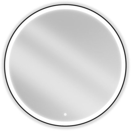 Mexen Esso Oglinda de baie rotunda cu iluminare din spate LED 100cm 6000K Pad de incalzire anti-ceata Cadru negru 9825-100-100-611-70