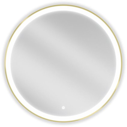 313220 5 mexen esso okruhle led podsvietene kupelnove zrkadlo 80 cm 6000k vykurovacia podlozka proti zahmlievaniu zlaty ram 9825 080 080 611 50