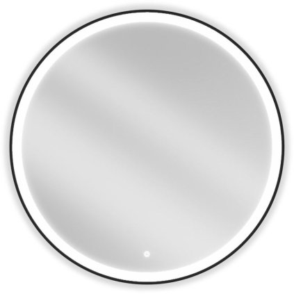 Mexen Esso Oglinda de baie rotunda cu iluminare din spate LED 90cm 6000K Pad de incalzire anti-ceata Cadru negru 9825-090-090-611-70
