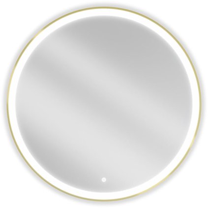 313223 5 mexen esso okruhle led podsvietene kupelnove zrkadlo 90 cm 6000k vykurovacia podlozka proti zahmlievaniu zlaty ram 9825 090 090 611 50
