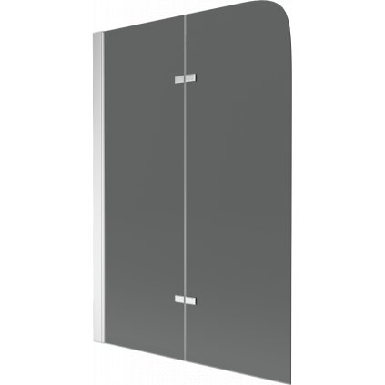 Mexen FELIX, paravan de baie, 2 aripi, 80 x 140 cm, gri, 890-080-002-01-40