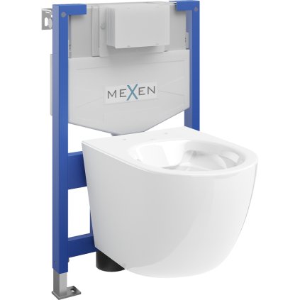 Mexen Fenix XS-F, modul ascuns și toaletă montată pe perete Lena, alb, 6803322XX00