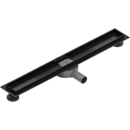 Mexen Flat 360, corp jgheab cu sifon rotativ 60 cm, negru mat, 1740060