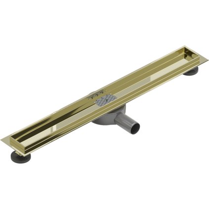 Mexen Flat 360, corp jgheab cu sifon rotativ 60 cm, auriu lucios, 1540060
