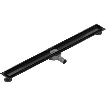 Mexen Flat 360, corp jgheab cu sifon rotativ 80 cm, negru mat, 1740080