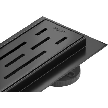 Mexen Flat 360°, canal de duș din oțel inoxidabil model M01 60 cm, negru mat, 1720060-40
