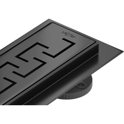 Mexen Flat 360°, canal de duș din oțel inoxidabil model M15 70 cm, negru mat, 1724070-40