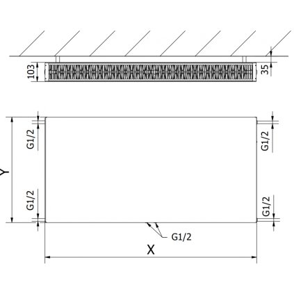 355892 mexen flat ccf22 panelovy radiator 600 x 500 mm spodne stredove pripojenie 791 w cierna w6c22f 060 050 70