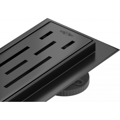 Canal de duș Mexen plat din oțel inoxidabil 70 cm, model M01, negru, 1720070-15