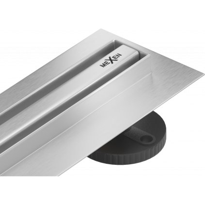 MEXEN Canal de duș plat din oțel inoxidabil cu sifon rotativ 360° 160 cm, model SLIM, oțel inoxidabil, 1041160