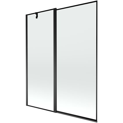 238737 2 mexen flip 1 kridlova vanova zastena 140 x 150 cm 6 mm cire sklo cierny vzor cierny profil 894 140 101 70 70
